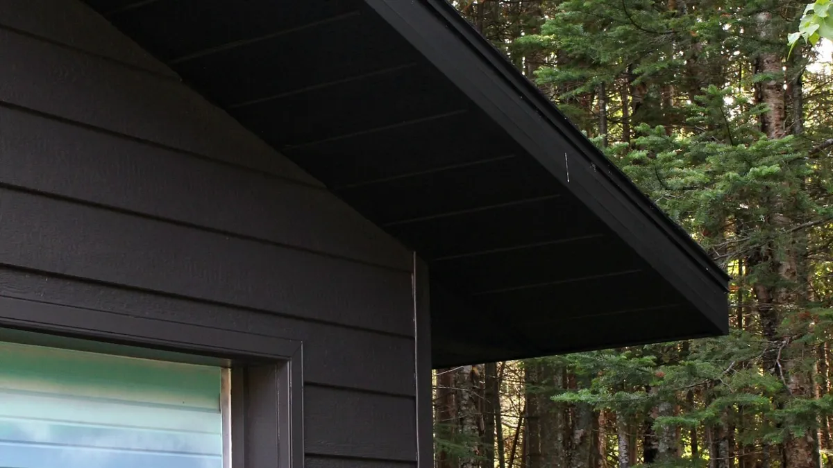 Painted fascia and soffit