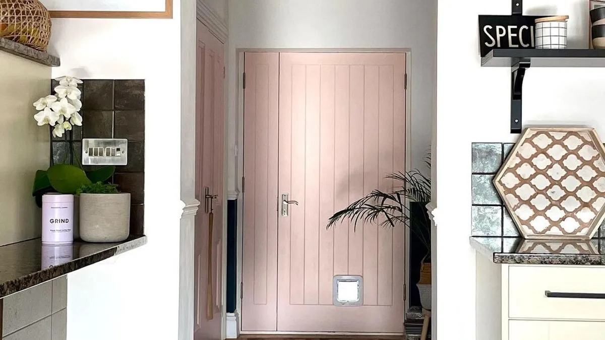 Pink interior doors