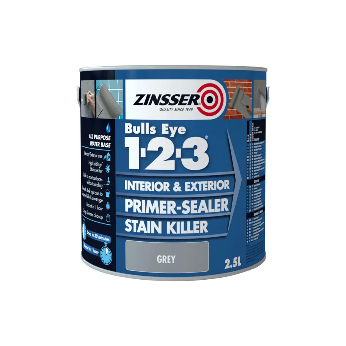 6049943 zinsser bullseye 1 2 3 grey 1000