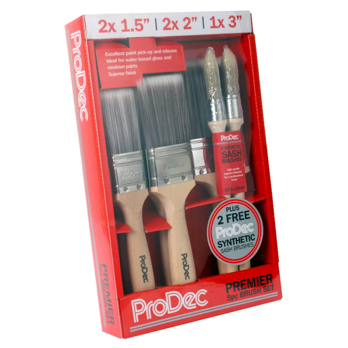 7pc PREMIER BRUSH SET INC 2x FREE SASHES 800