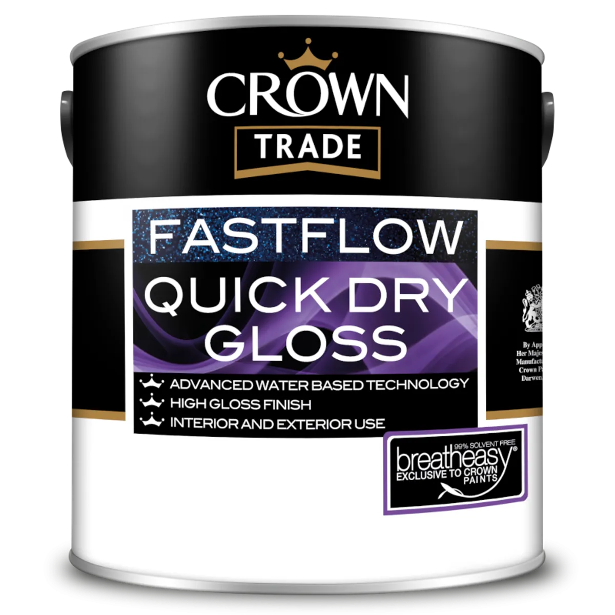Crown Trade Fastflow Quick Dry Gloss 2 5 L High res800