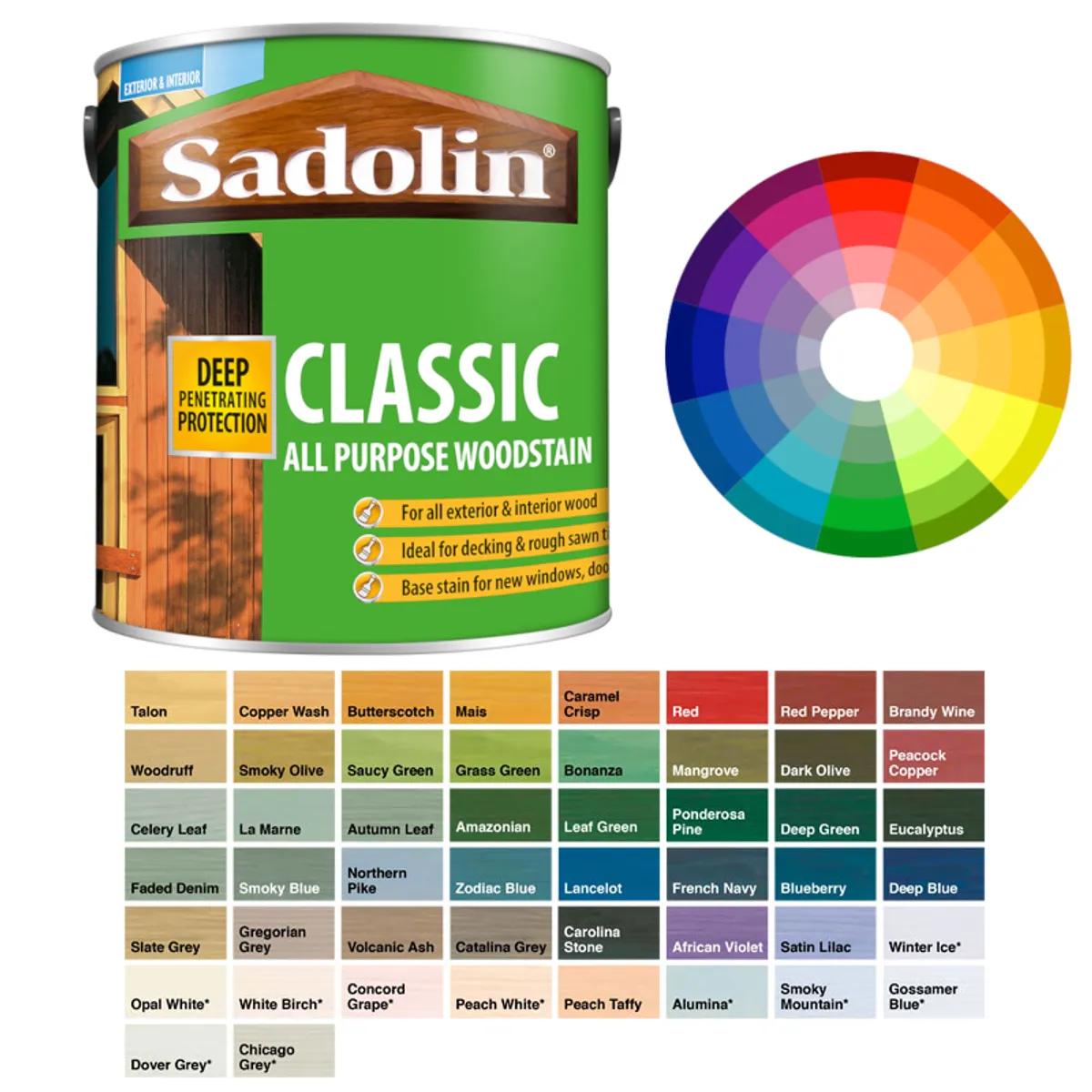 Sadolin classic woodstain 2 5 L tinted 800