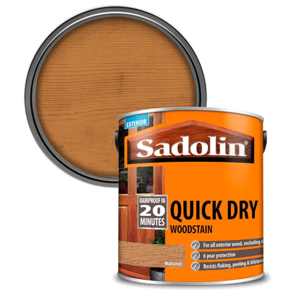 Sadolin quick dry woodstain natural 2 5 litre 600x600