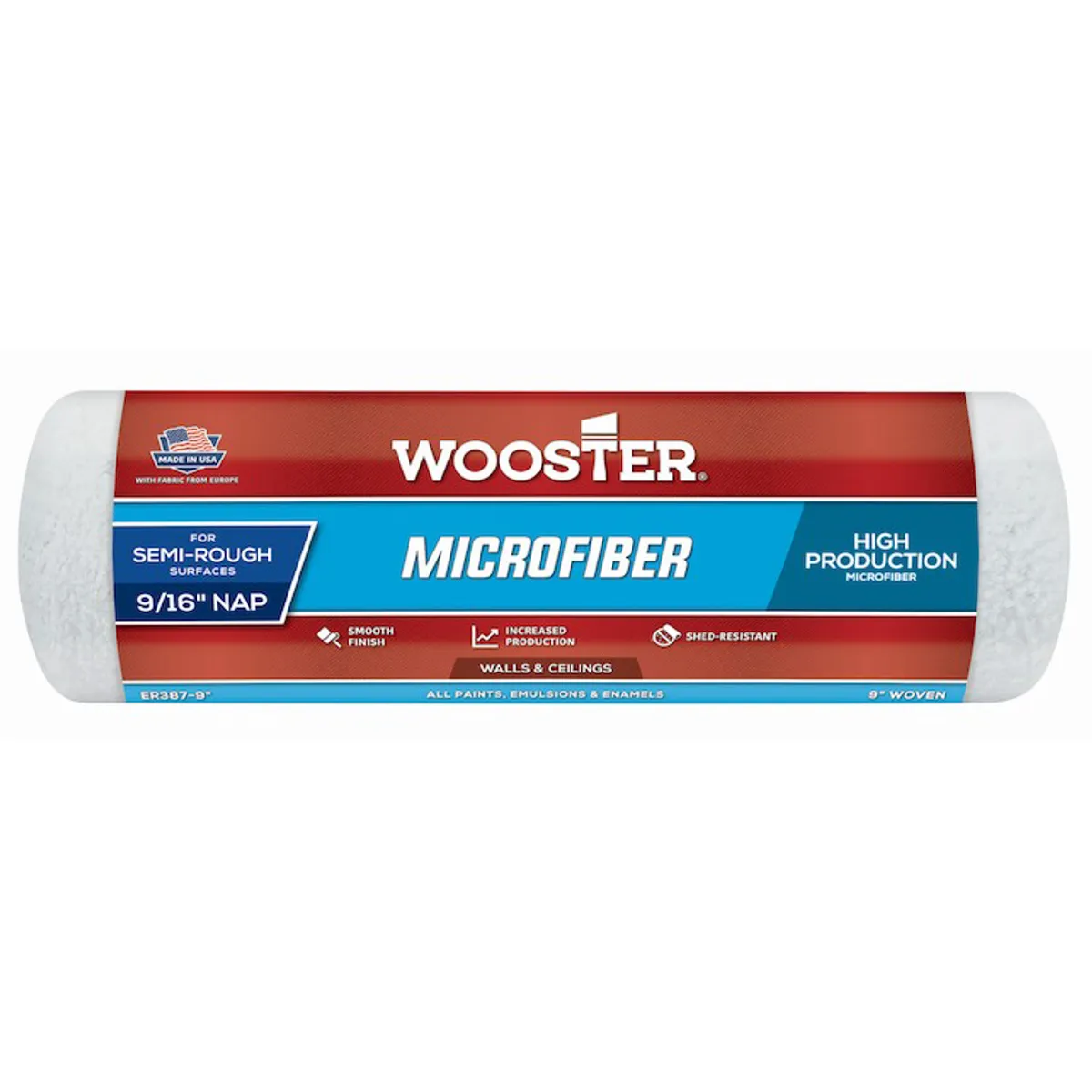 Wooster Microfiber 9 Inch Medium Pile Roller Sleeve