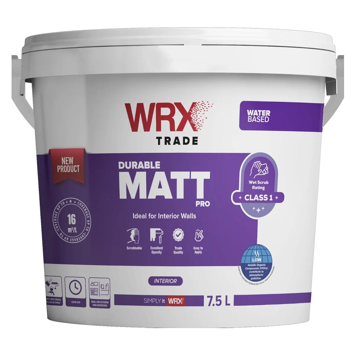 Wrx durable matt white 1200